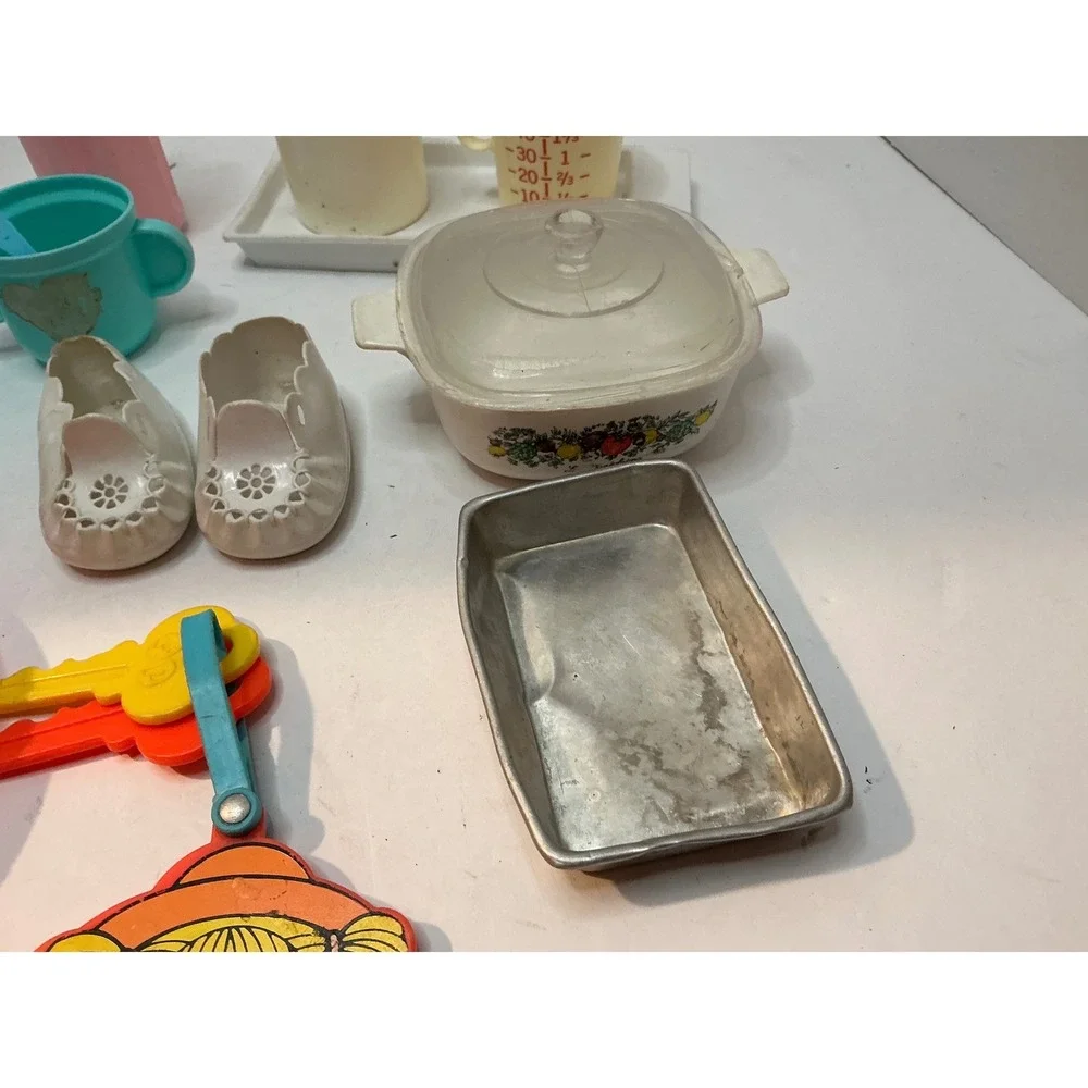 Mattel Shillman Vintage 80s Doll Accessories Toy Kitchen Feeding Lot Mixed‎ Set